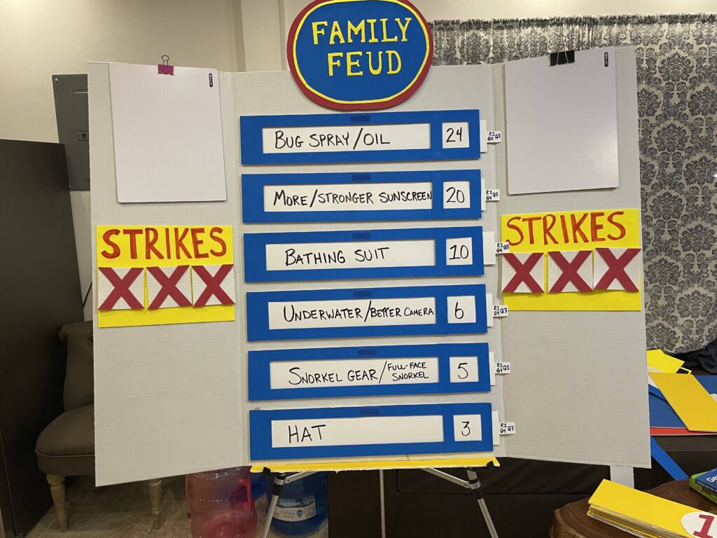 Homemade Family Feud Board